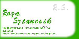 roza sztancsik business card